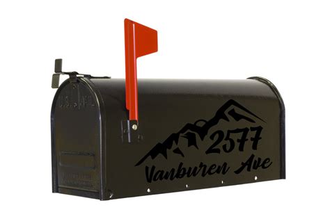 Mountain Mailbox decal, address decal, mailbox numbers, mailbox ...