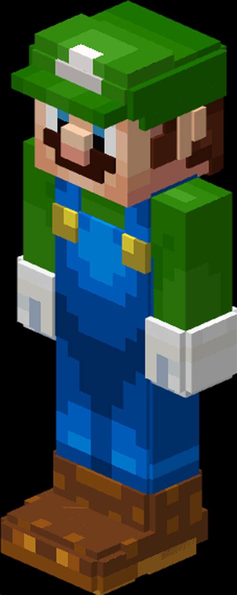 Minecraft Super Mario, Luigi (3D skin Java) #SuperMario Minecraft Mod