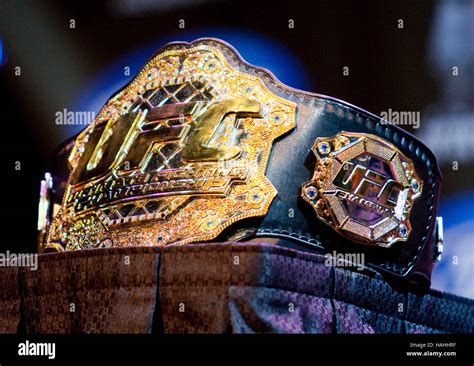 The UFC Championship Belt at the UFC 100 press conference at the ...