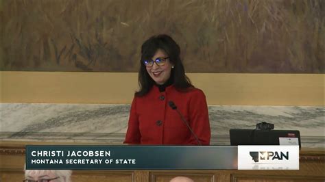 Montana Secretary of State Christi Jacobsen addresses State ...