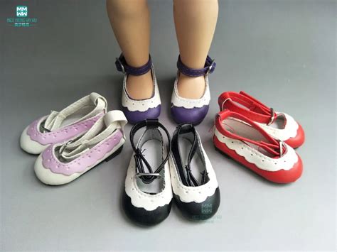 mini dolls shoes 6.5cm PU leather shoes for dolls 1/4 BJD Doll and 16 ...