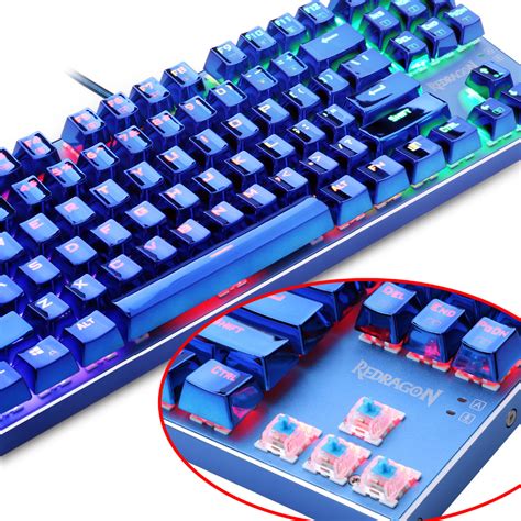 Redragon K566B-RGB Mechanical Gaming Keyboard, RGB Backlit, Blue Switches, Solid durable All ...