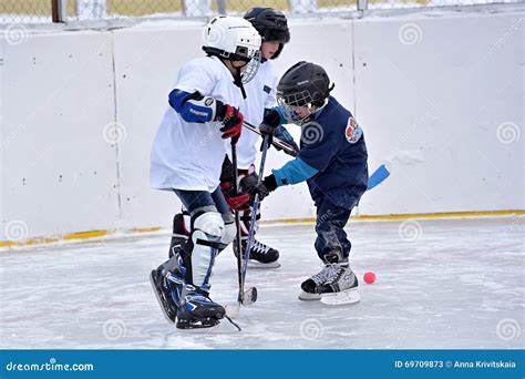 Boy Playing Ice Hockey. Stock Photography | CartoonDealer.com #3470000