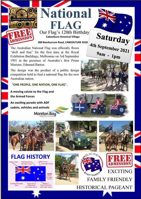 Australian Flag Day @ Caboolture Historical Village 4th September - 101.5 FM