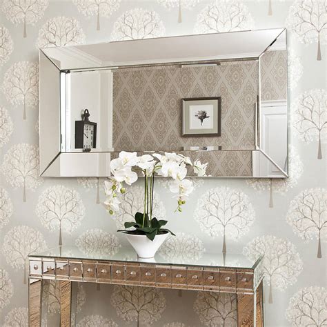 deep large all glass framed wall mirror by decorative mirrors online | notonthehighstreet.com