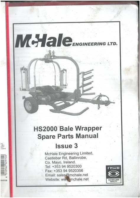 McHale Bale Wrapper HS2000 Parts Manual