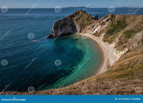 Man O War Cove in Dorset England Stock Image - Image of blue, door: 127147563