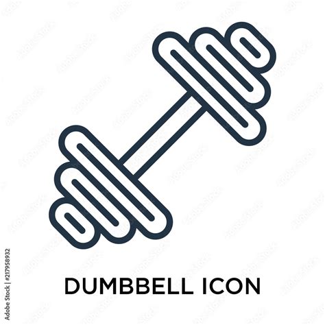 dumbbell icons isolated on white background. Modern and editable ...