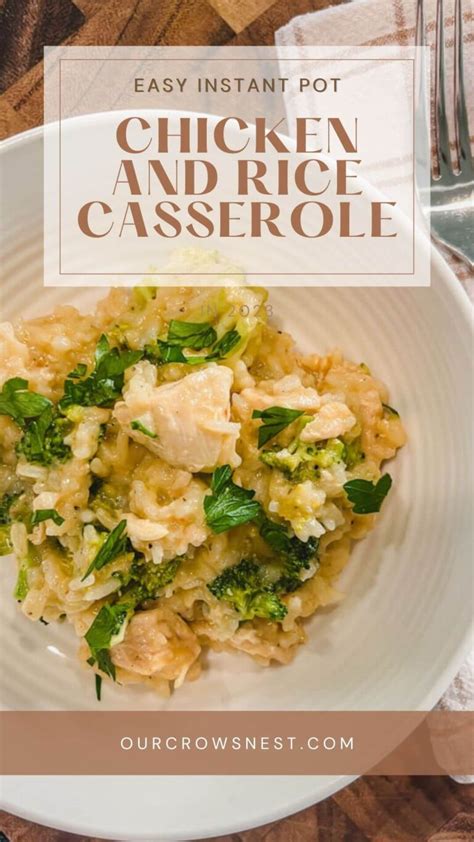 Easy Instant Pot Chicken and Rice Casserole Recipe - Our Crow's Nest