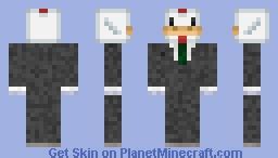 Chicken in a suit Minecraft Skin