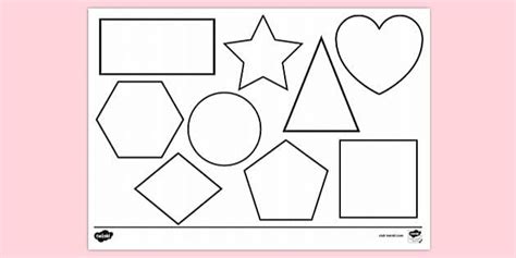 FREE! - Printable Shapes for Preschool Colouring Page | EYFS