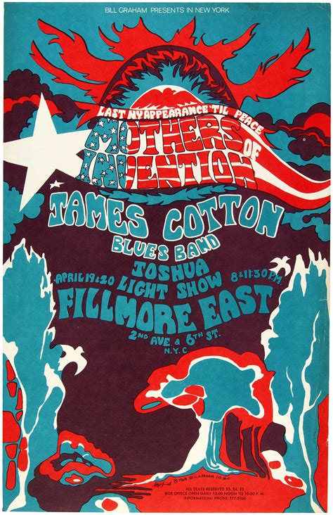 Hake's - BILL GRAHAM FILLMORE EAST CONCERT POSTER FEATURING MOTHERS OF INVENTION. | Vintage ...