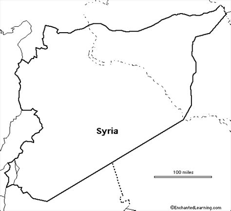 Outline Map Research Activity #1 - Syria - EnchantedLearning.com