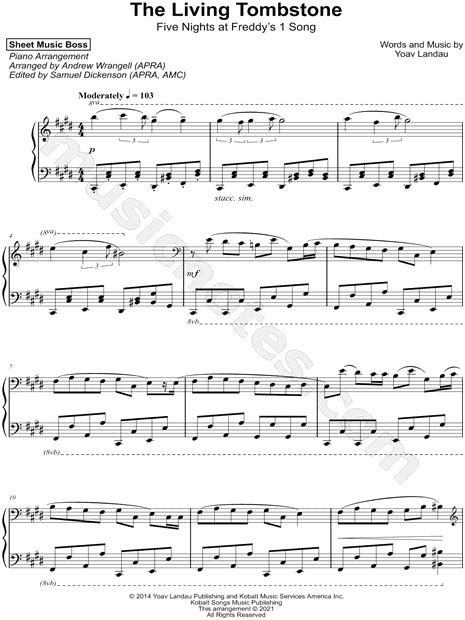 Freddy S At Night Five Piano Sheet Music | Hot Sex Picture