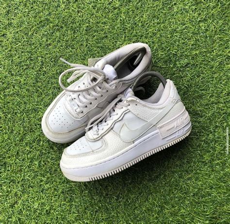 Nike Air Force 1 shadow white, Fesyen Pria, Sepatu , Sneakers di Carousell