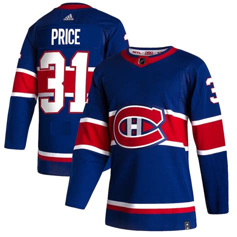 Men's Montreal Canadiens Carey Price adidas Blue 2020/21 - Reverse ...