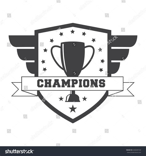 Champions Winner Cup Logo Isolated On Stock Vector (Royalty Free) 636049169 | Shutterstock