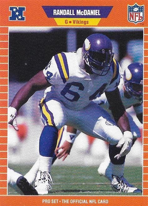 1989 Pro Set #235 Randall McDaniel - Minnesota Vikings