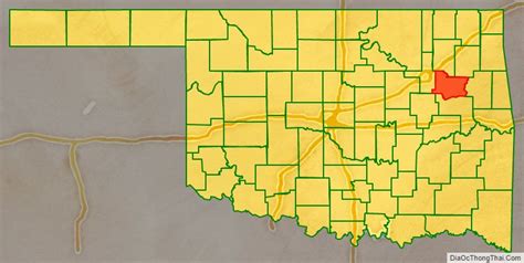 Map of Wagoner County, Oklahoma - Thong Thai Real