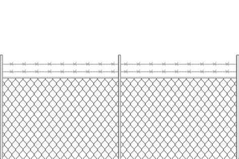 Metal fence with barbed wire 1214240 Vector Art at Vecteezy