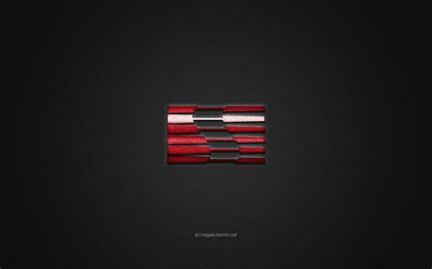Saleen logo, red logo, gray carbon fiber background, Saleen metal emblem, Saleen, HD wallpaper ...