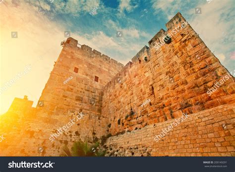 Ancient Wall In Old City Jerusalem Stock Photo 209149291 : Shutterstock