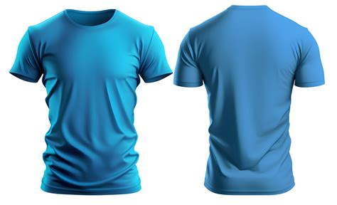 plain blue t-shirt mockup template, with view,front, back, edited illustration with transparent ...