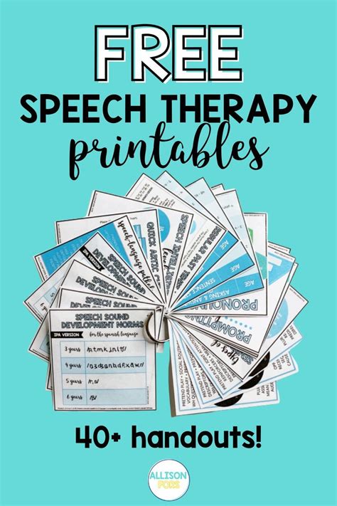 FREE speech therapy handouts for SLPs, parents, and teachers. Use these printables as functional ...