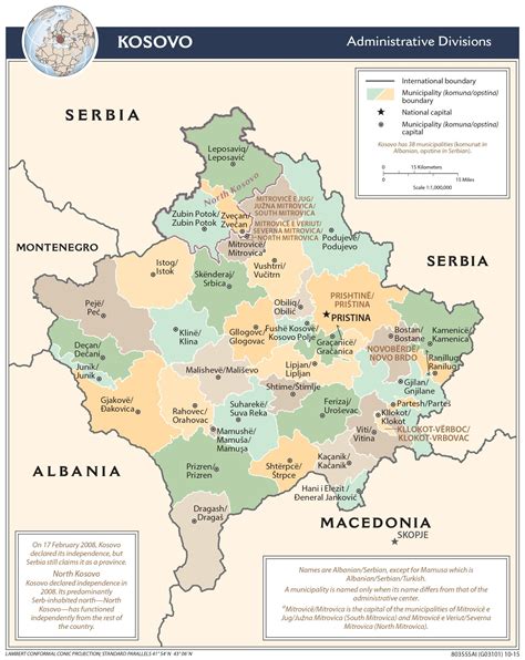 Regional Map of Kosovo - country.report