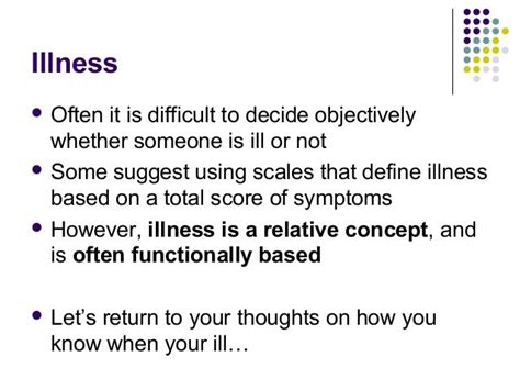 4. illness behavior and perceptions of illness