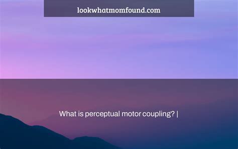 What is perceptual motor coupling?