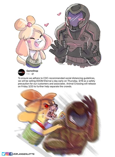 From friends to enemies | Doomguy and Isabelle | Know Your Meme