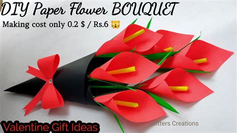 DIY Paper Flower BOUQUET/ Birthday gift ideas/Flower Bouquet making at ...