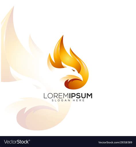 Fire eagle logo design Royalty Free Vector Image