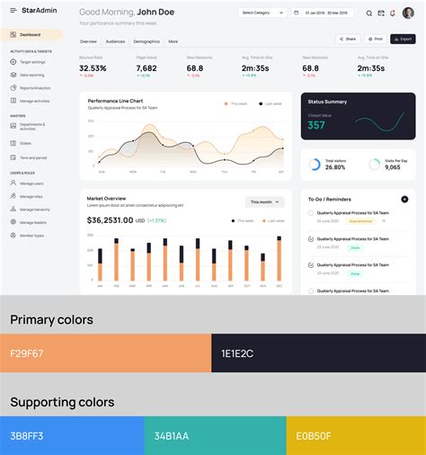 Top Color Schemes for Crafting Stunning Admin Templates with Visual Appeal