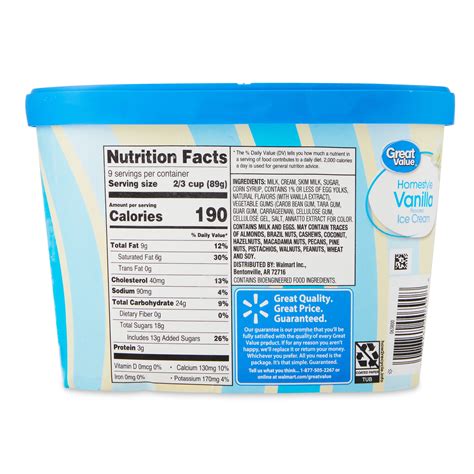 Vanilla Ice Cream Nutrition Label | ubicaciondepersonas.cdmx.gob.mx