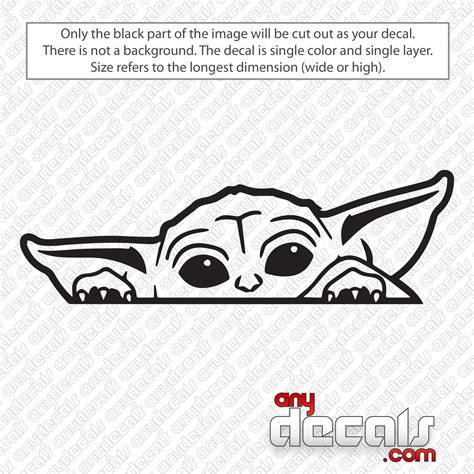 Star Wars Baby Yoda Toyoda Decal Sticker - AnyDecals.com