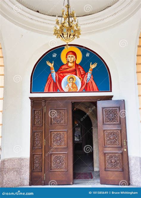 Colourful Fresco Icon, Orthodox Church, Plovdiv, Bulgaria Stock Image ...