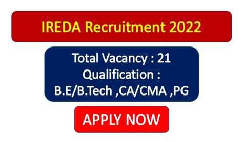 IREDA Recruitment 2022 - India's No 1 job site