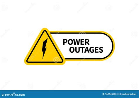 Power outage sign stock vector. Illustration of danger - 162645680