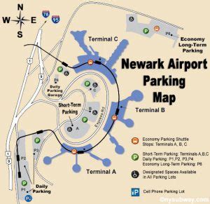 Newark Airport Parking: Three choices of parking lots and parking garage