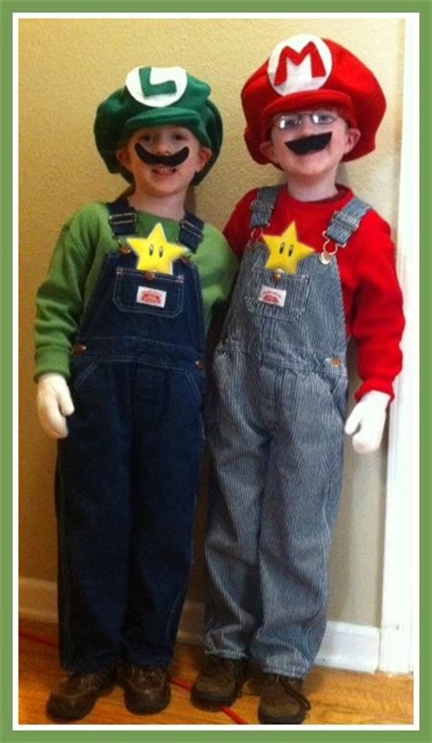 DIY Luigi and Mario Costumes - One Crazy Mom