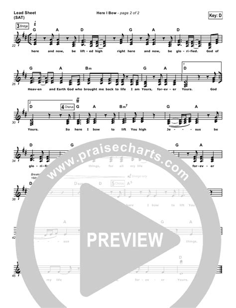 Here I Bow Sheet Music PDF (Brian Johnson / Jenn Johnson) - PraiseCharts