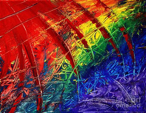 Rainbow Abstract Painting by Davids Digits - Fine Art America