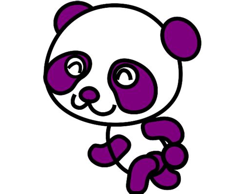 Purple Panda Clip Art at Clker.com - vector clip art online, royalty free & public domain