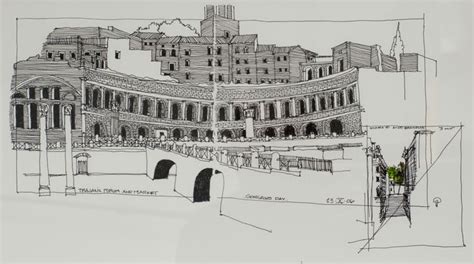 Trajan's Market - Sketch by Thomas Allsopp | Roma