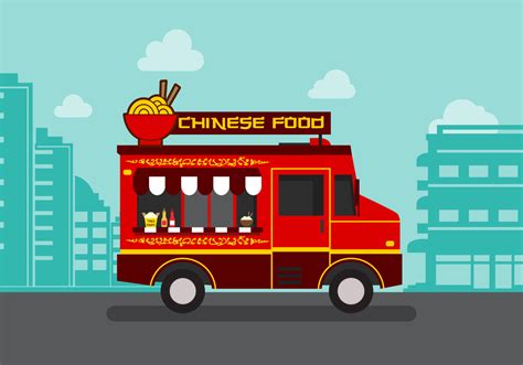 Vector Chinesefood Truck 98635 Vector Art at Vecteezy