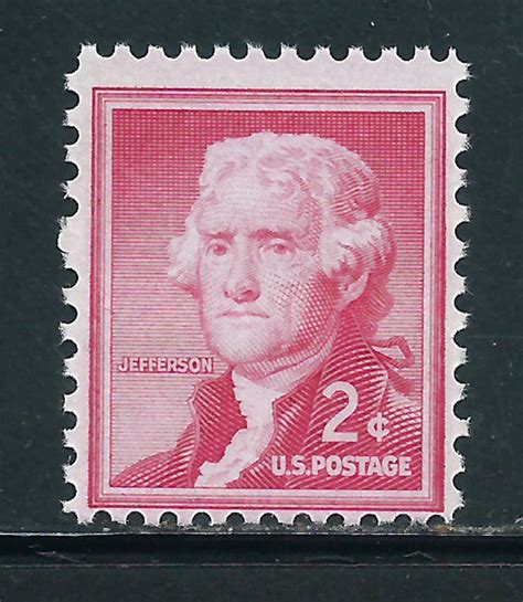 1954 Vintage US 2 cent postage stamp Thomas Jefferson 1950s | Etsy