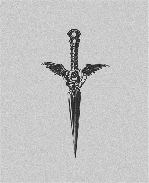 Dagger and rose | Cool chest tattoos, Back tattoos for guys, Small tattoos for guys