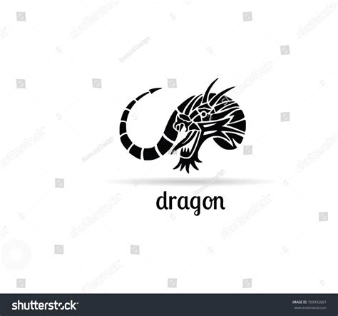 Dragon Black Dragon Tattoo Design On Stock Vector (Royalty Free ...